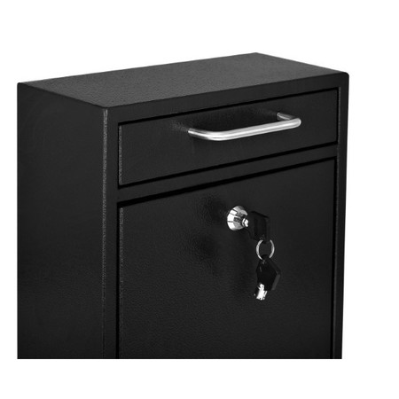 Adiroffice Medium Wall Mountable Mailbox with Key Lock ADI631-05-BLK